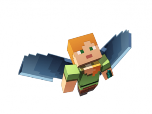Minecraft character flying